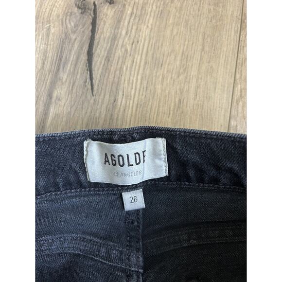 Agolde Nico Jean black size 26 Compilation Wash Stretch High Rise Straight Leg - Picture 8 of 10